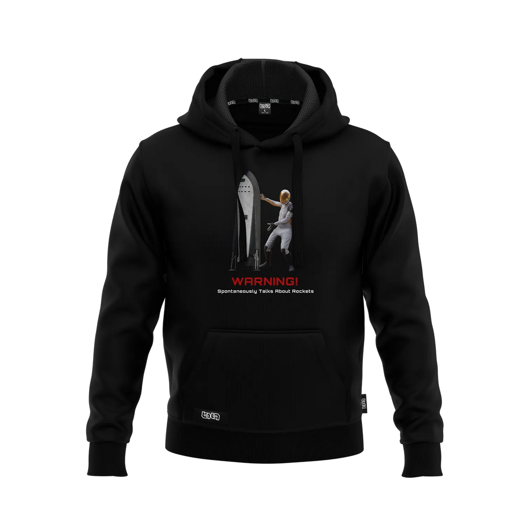 Warning - Spontaneously Talks About Rockets Hoodie