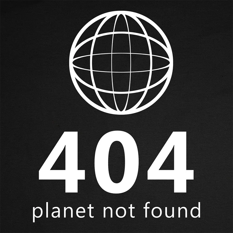 T-shirt 404 planet not found