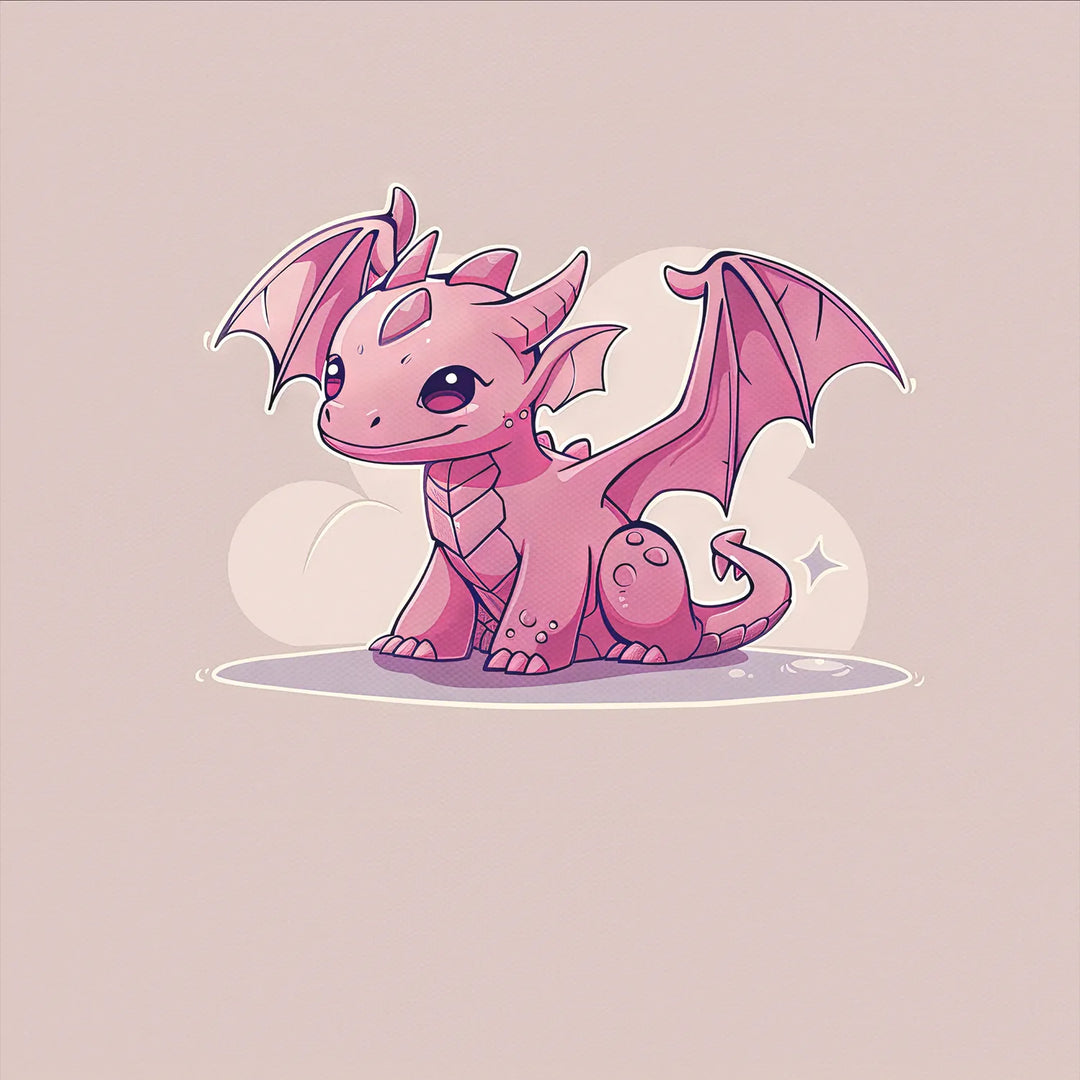 Drawstring Backpack Pink Dragon