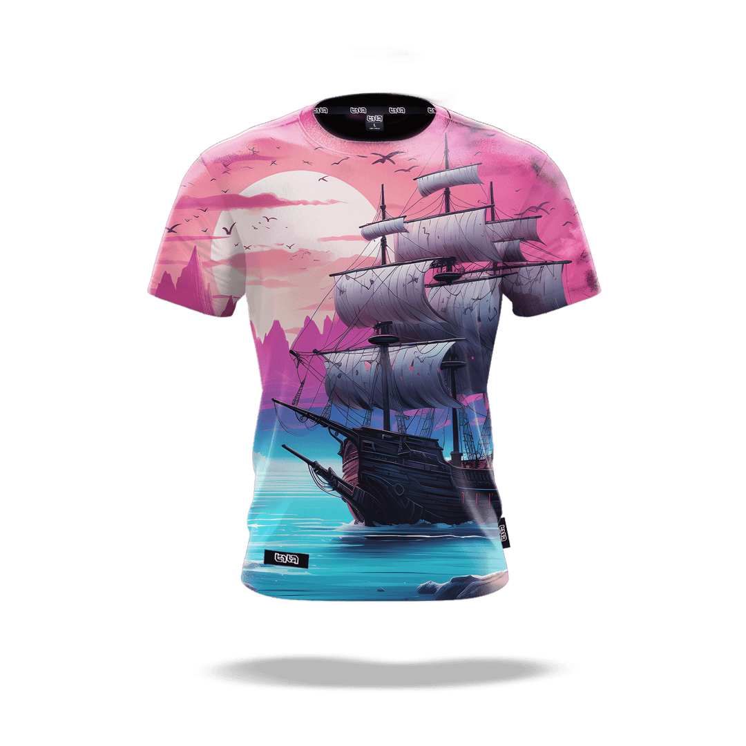 T-shirt Romantyczny Piracki Statek