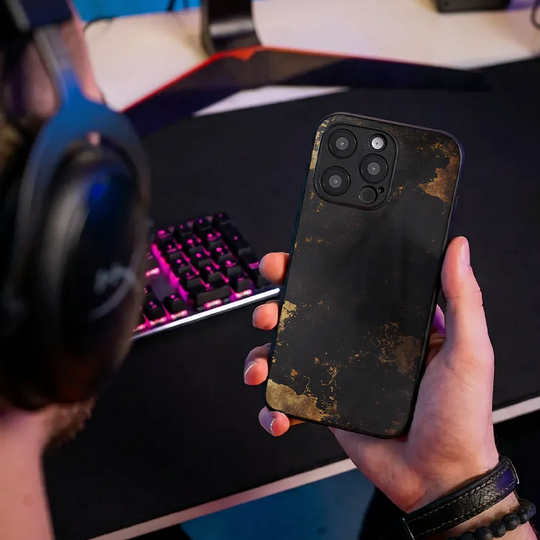 Glass Phone Case Gilded Wall