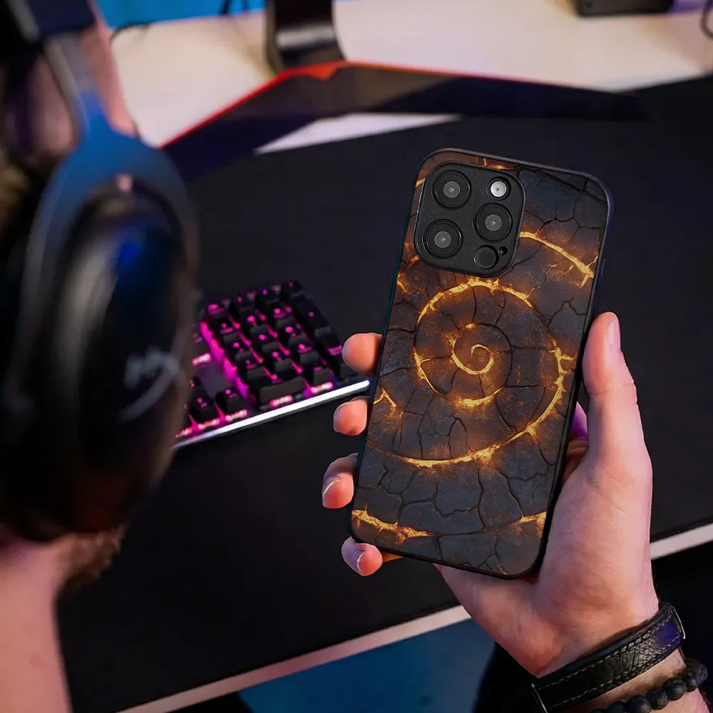Glass Phone Case Flame Vortex